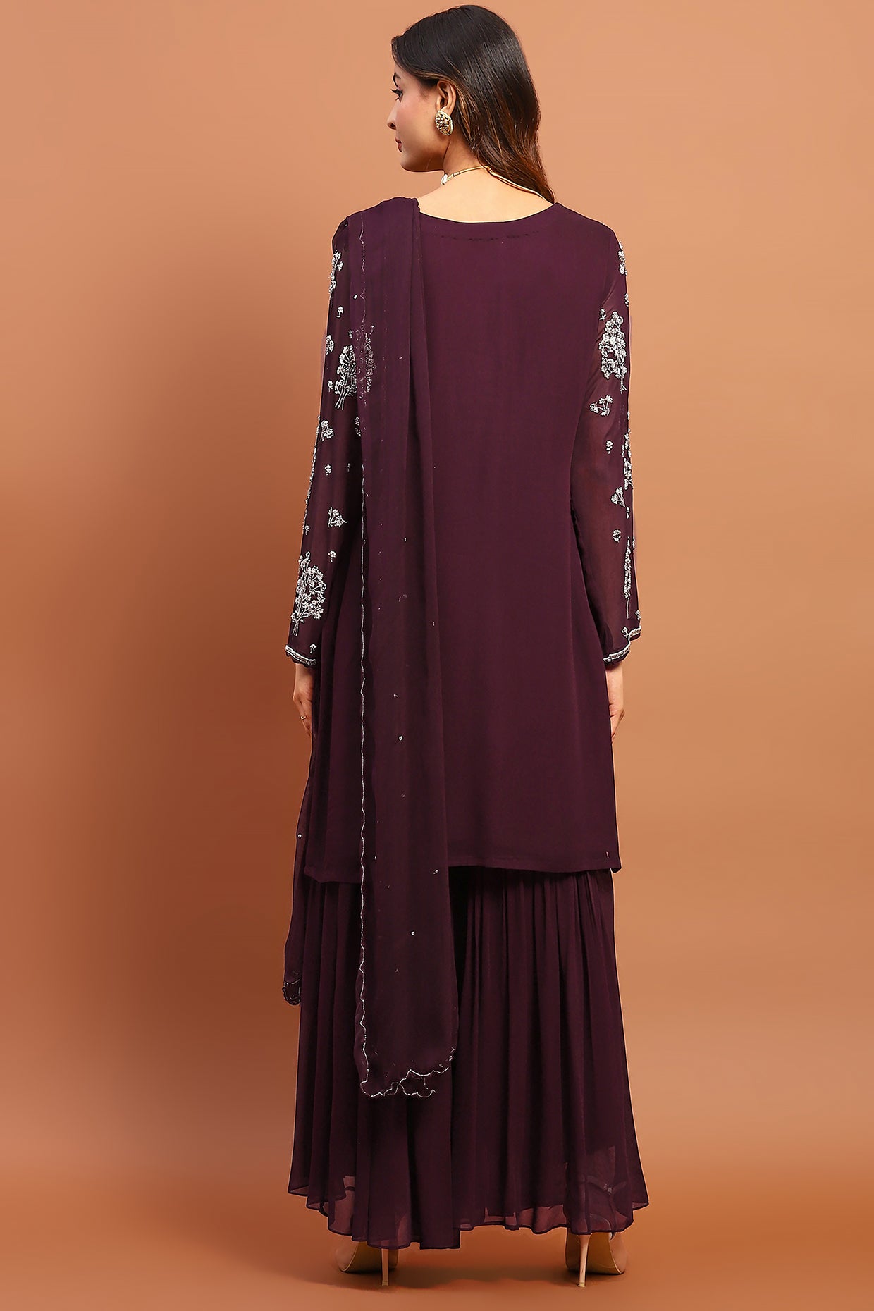 Sharara dress outlet with long shirt