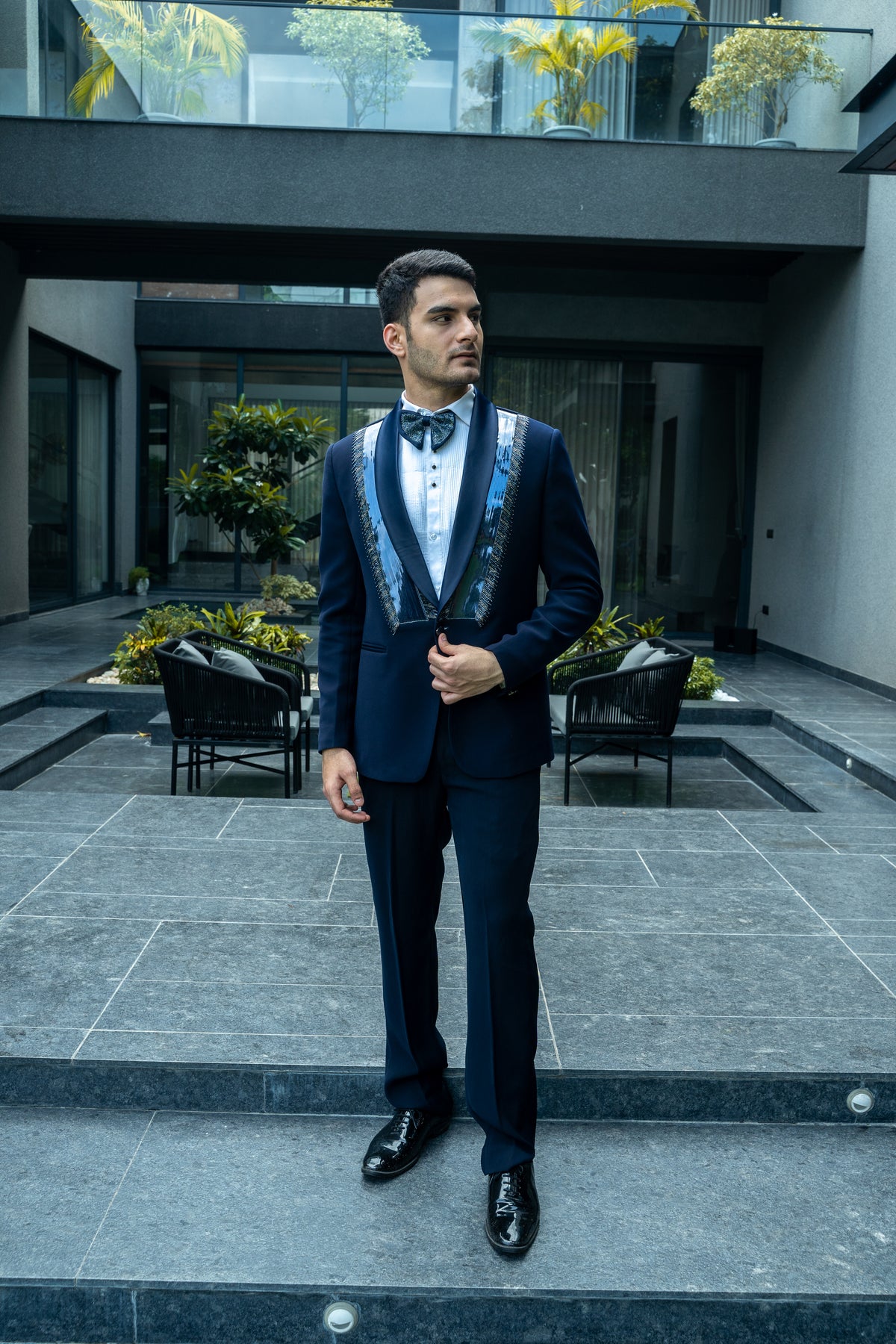 This BLUE Italian silk Tuxedo