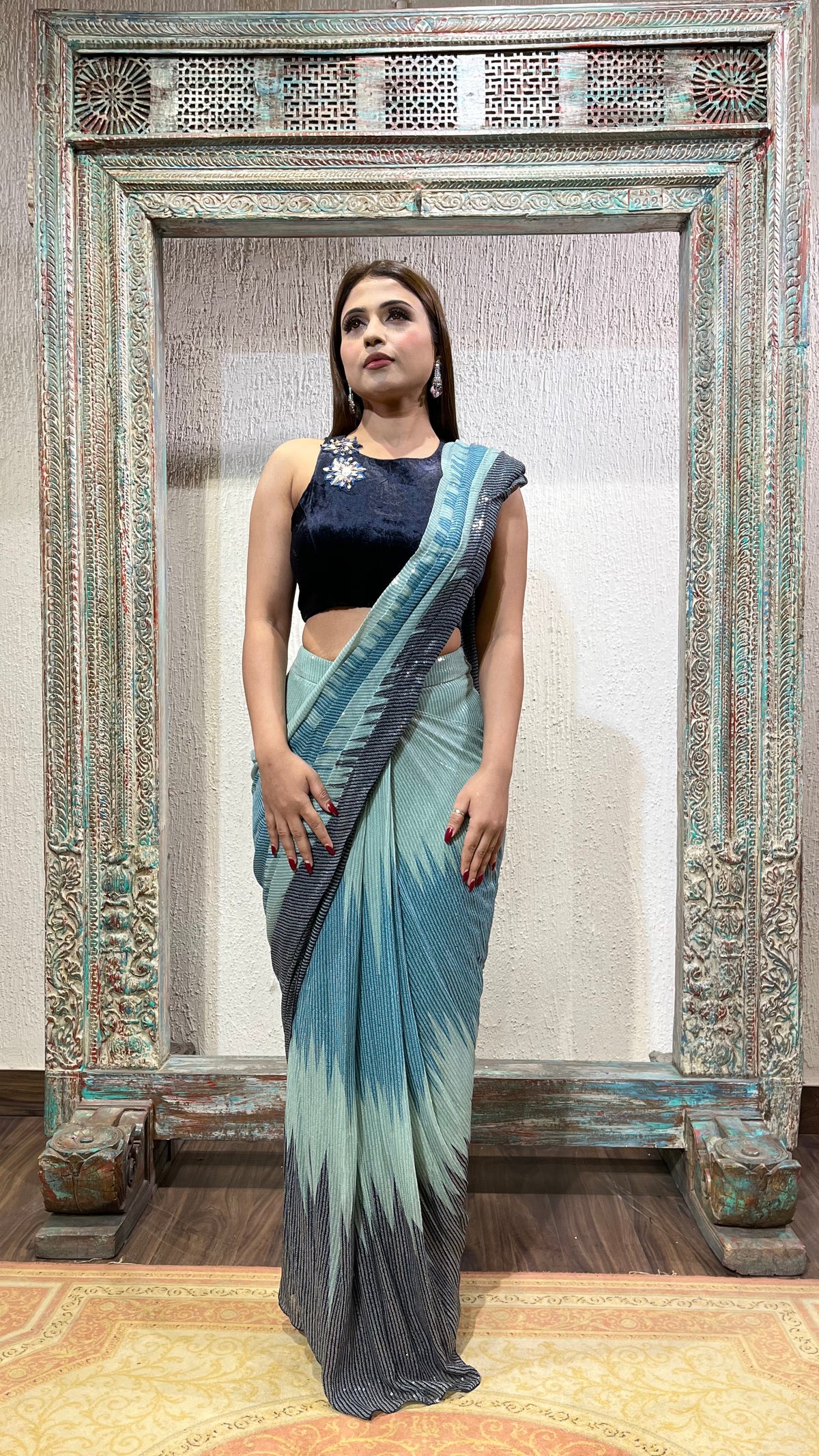 Two Piece Drape Saree Set – shop soniyag