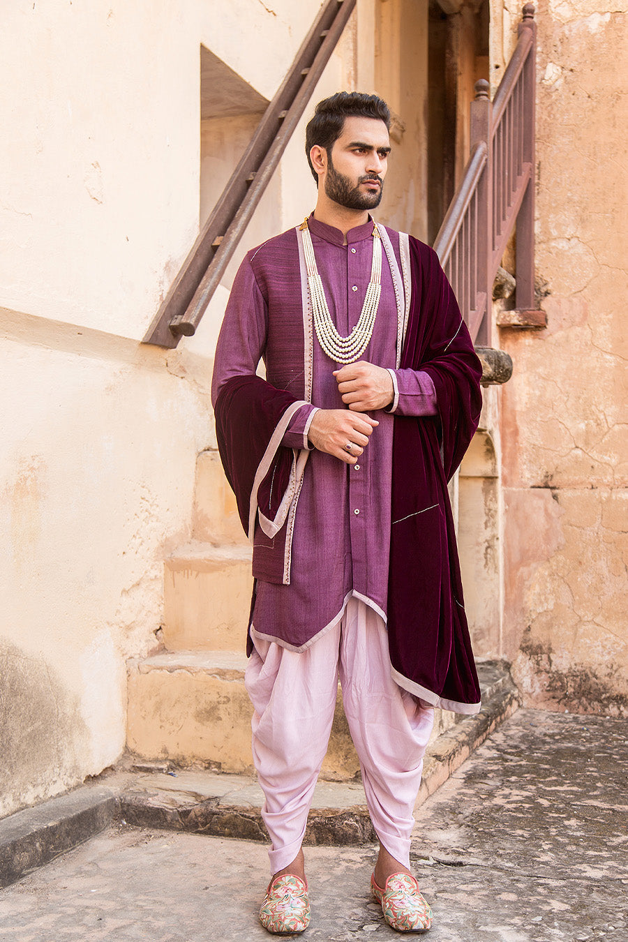 Buy Khaki Ethnic Suit Sets for Men by Kisah Plus Online | Ajio.com
