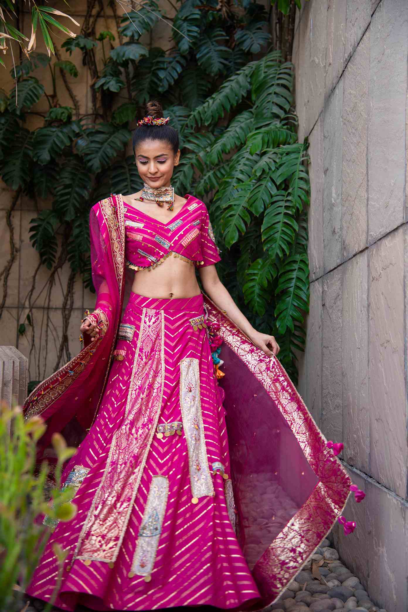 Fuschia Pink Lehenga Set – SUGNAMAL